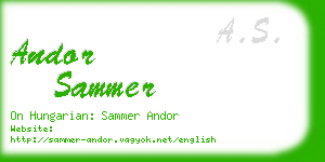 andor sammer business card